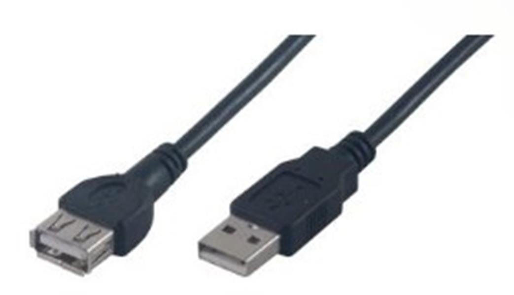 MCL Samar Rallonge USB 2.0 type A mâle / femelle - 2m Noir