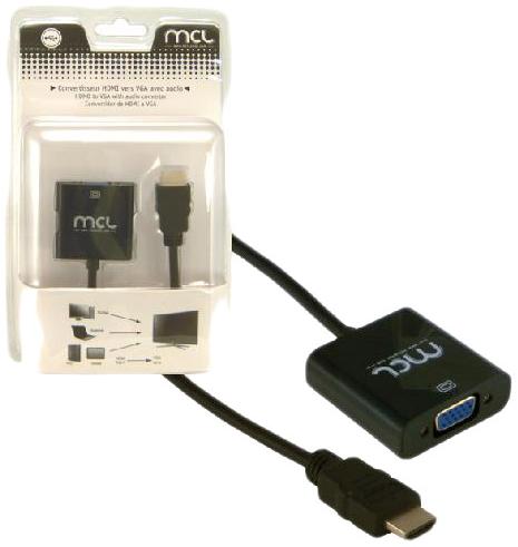 GENERIQUE Adaptateur HDMI Mâle / VGA + Jack 3.5 mm femelles