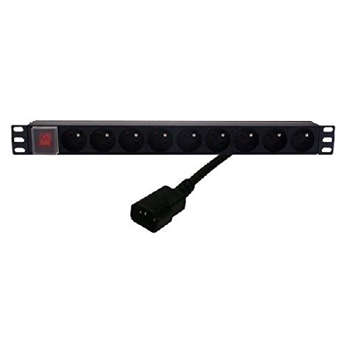 MCL Samar MCL Reglette electrique rackable 9 prises avec terre 16A cable C14