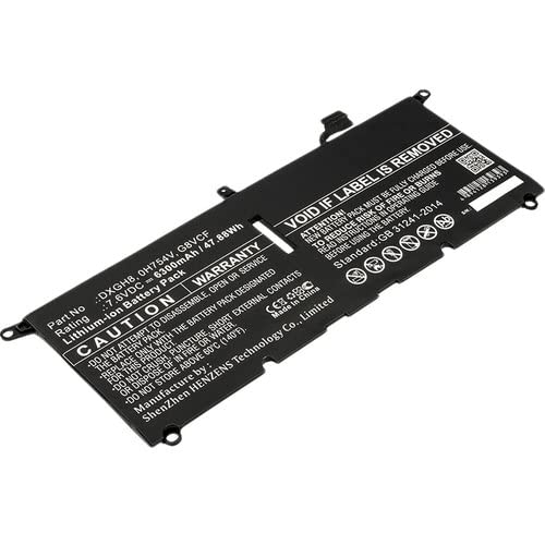 DLH - Batterie de portable (équivalent à : Dell 0H754V, Dell DXGH8, Dell G8VCF, Dell 0DXGH8, Dell HK6N5, Dell WDK63, Dell G7GV0, Dell 451-BCRE) - lithium-polymère - 6842 mAh - 52 Wh - pour Dell Inspiron 13 7390 2-in-1, 5390, 5391, 7391 2-in-1, 7400, 7490,