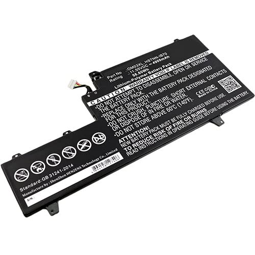 DLH - Batterie de portable (équivalent à : HP 0M03XL, HP OM03XL, HP OMO3XL, HP 863167-171, HP 863167-1B1, HP 863280-855, HP HSTNN-IB70, HP HSTNN-IB7O, HP OM03057XL) - lithium-polymère - 4900 mAh - 57 Wh - pour HP EliteBook x360 1030 G2 Notebook