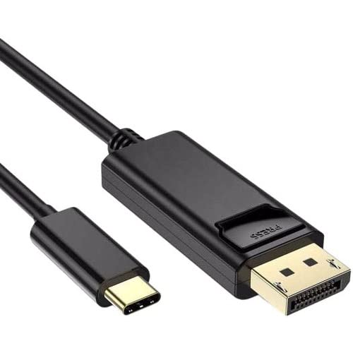 DLH - Câble DisplayPort - 24 pin USB-C (M) pour DisplayPort (M) - 1.8 m - support 4K - noir