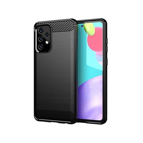 DLH - Boîtier de protection coque de protection pour téléphone portable - silicone - noir - pour Samsung Galaxy A52 5G, A52s 5G