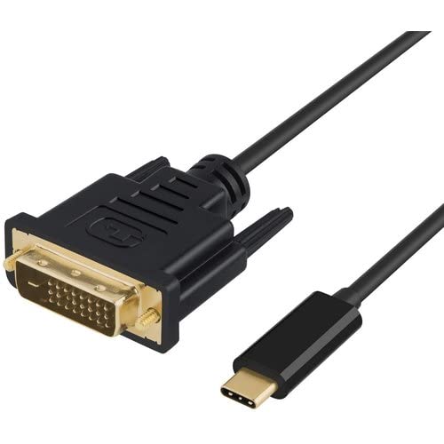 DLH - Câble adaptateur - 24 pin USB-C (M) pour DVI-D (M) - 1.8 m - support 1080p - noir