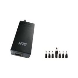 DLH ALIMENTATION SECTEUR 100W UNIVERSELLE. Livré avec 5 connecteurs pour : Lenovo, Asus, HP, Acer, Fujitsu, MSI, Medion, Toshiba, Packard Bell, BenQ, eMachines, Gigabyte. Inclus le programme SOS connecteur en cas de connecteur manquant. Cordon secteur.