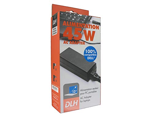 DELL ALIMENTATION SECTEUR DELL 100% COMPATIBLE (sauf USB-C) REGULAR 45W. Chargeur compatible PC portables DELL jusque 45W. 19V. 2 connecteurs 22-K1. Cordon secteur.
