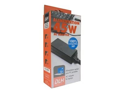 DLH ALIMENTATION SECTEUR HP 100% COMPATIBLE (sauf USB-C) REGULAR 45W. Chargeur compatible PC portables HP et COMPAQ jusque 45W. 19V. 4 connecteurs 34-39-K3-V. Cordon secteur.