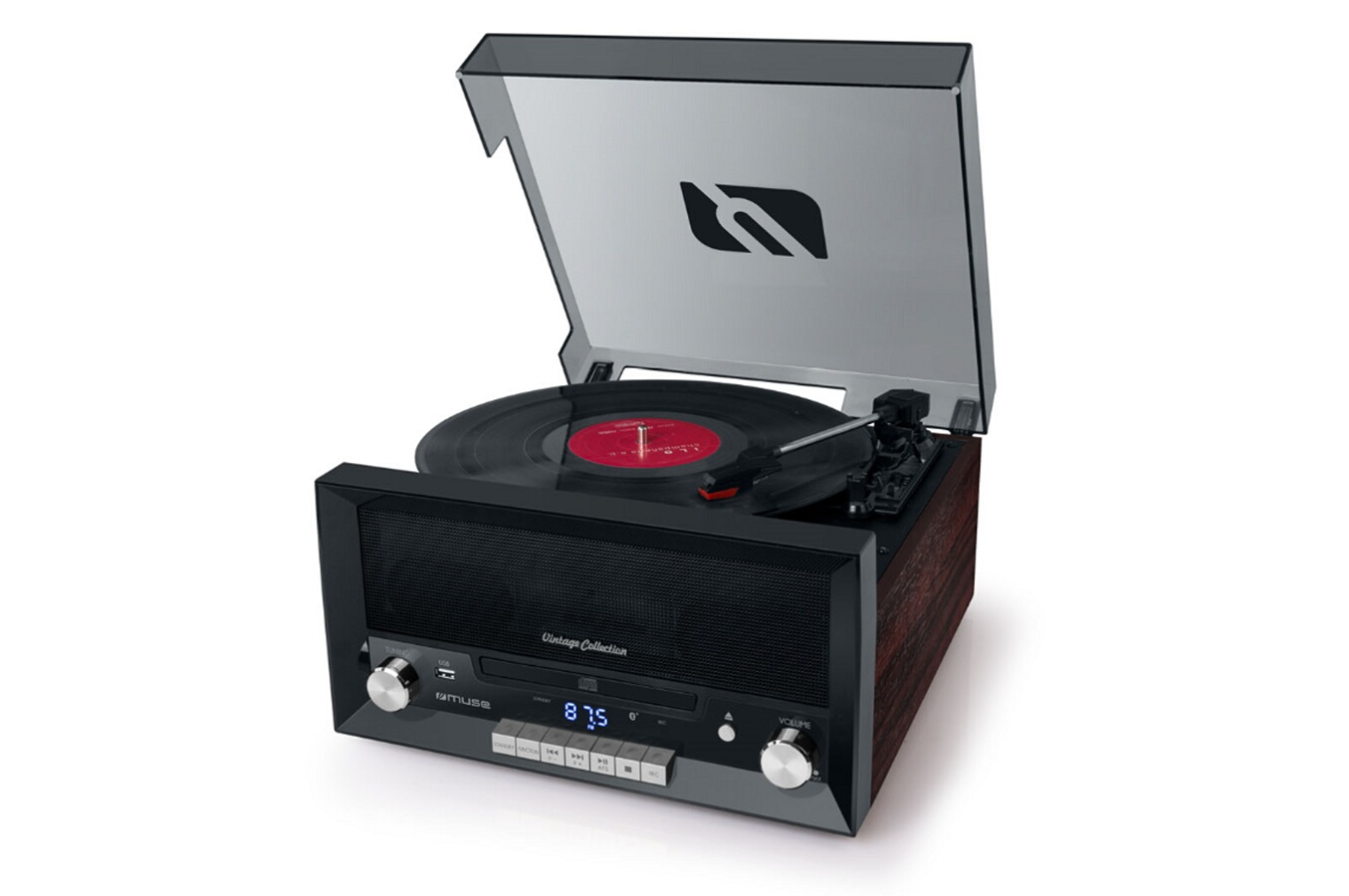 Muse Chaine micro systeme CD avec platine MT-116 WS Noir