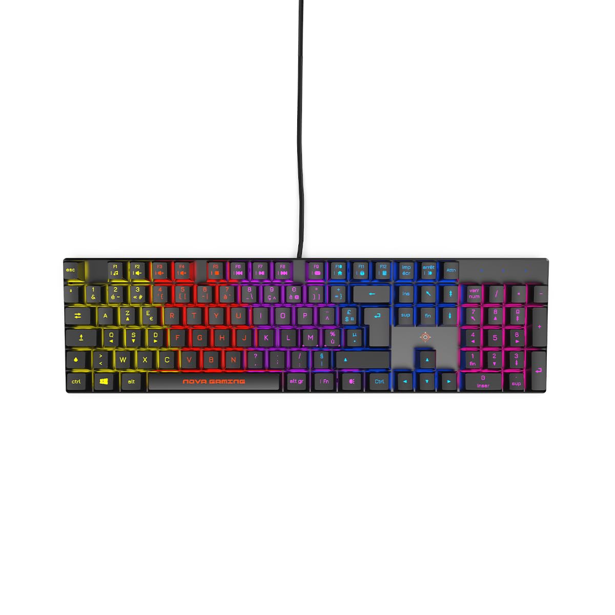 NOVA GAMING HERCULE-Clavier GAMING MÉCANIQUE Filaire RGB LED