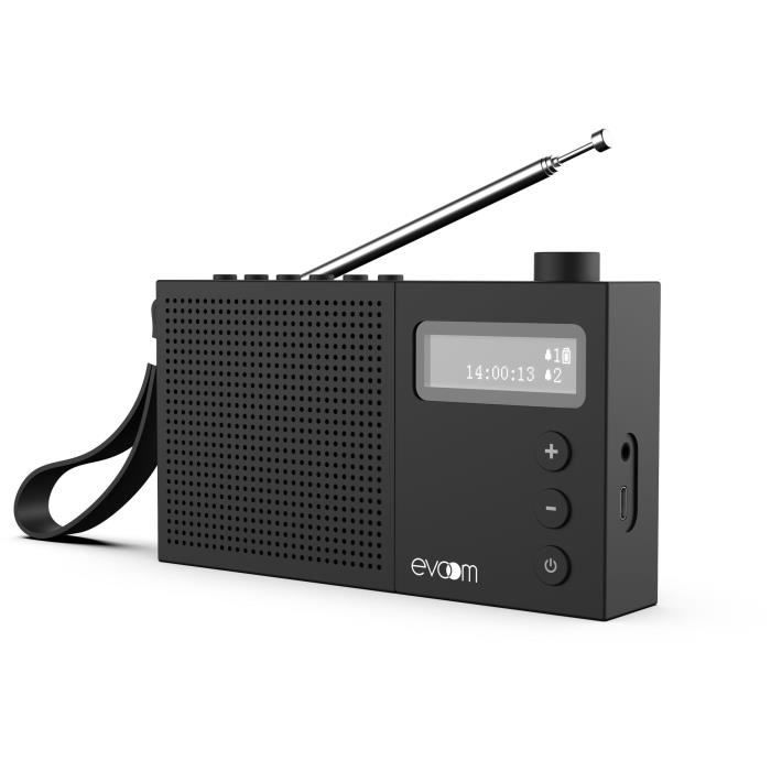 EVOOM Radio-réveil EGY Noir