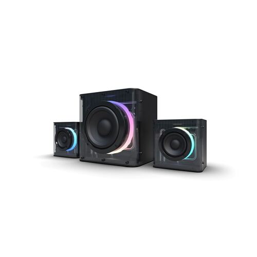 NOVA GAMING SERPENTIS-Gaming Speaker 2.1 LED RGB transparent-Black