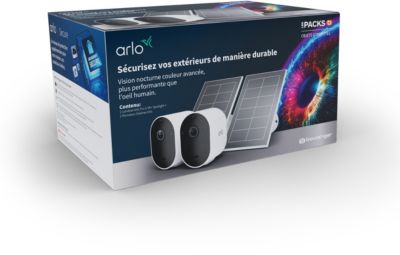 ARLO Caméra de surveillance Pack 2 caméras Pro5 2K+ + 2 panneaux solaires