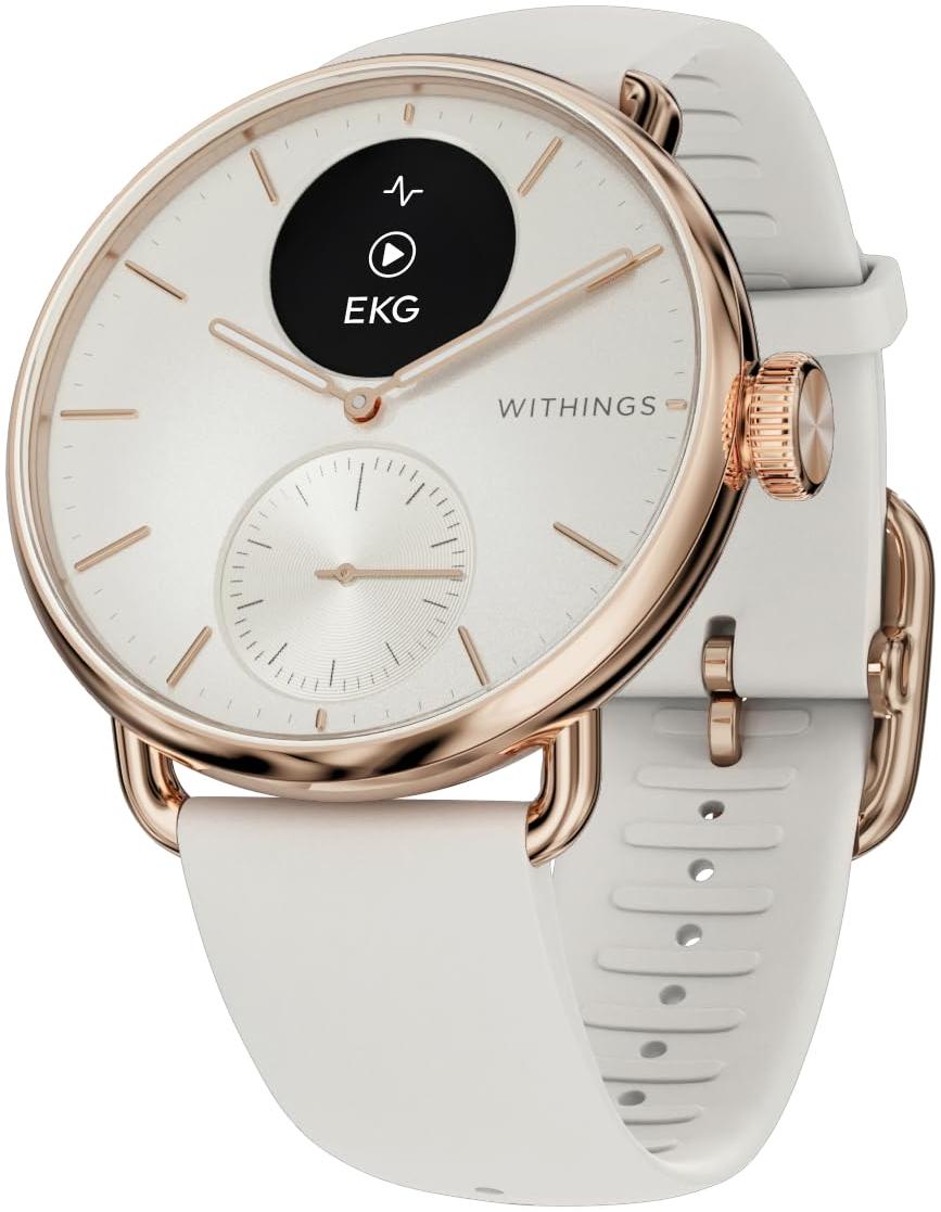 Withings Modèle du produit : montre sante connecte scanwatch 2 rose gold sand 38mm