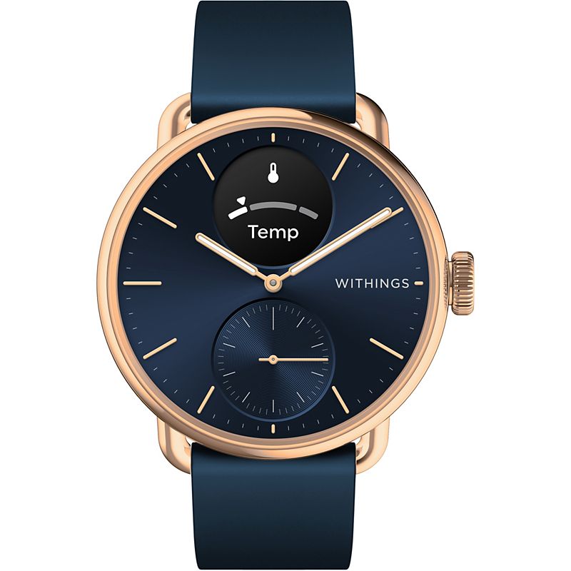 Withings montre sante scanwatch 2 38mm rose gold bleue