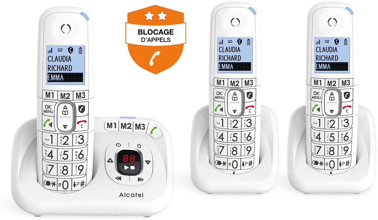 Alcatel DECT XL785 Trio avec Répondeur, Grand Ecran et grandes touches