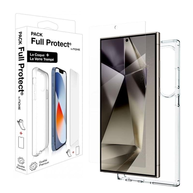 Moxie Pack protection complete ecran + coque Galaxy S25 Ultra
