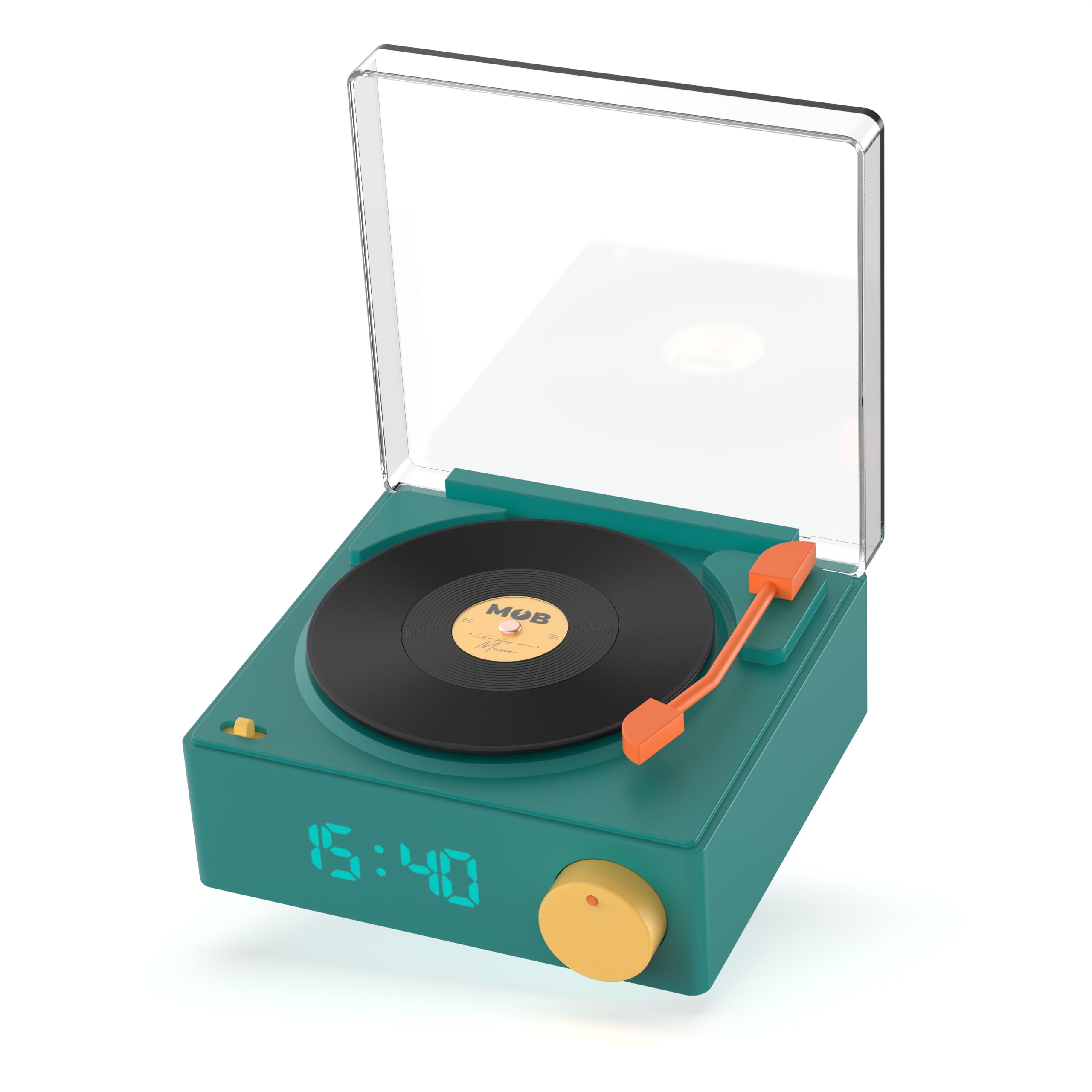 Mob MOB Enceinte Bluetooth Retro Look Platine Vinyle Réveil Smart bleu