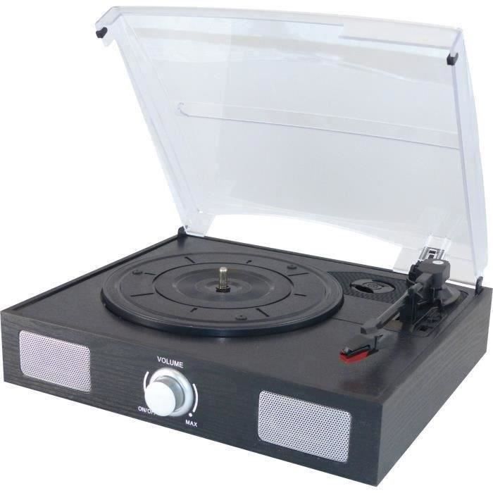 INOVALLEY Platine vinyle TD11 avec disque numérique USB et haut-parleurs intégrés