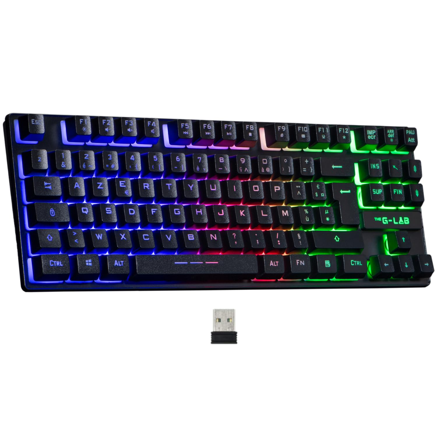 The G-Lab Clavier de jeu sans fil G-Lab Keyz Caesium TKL WL RGB Noir