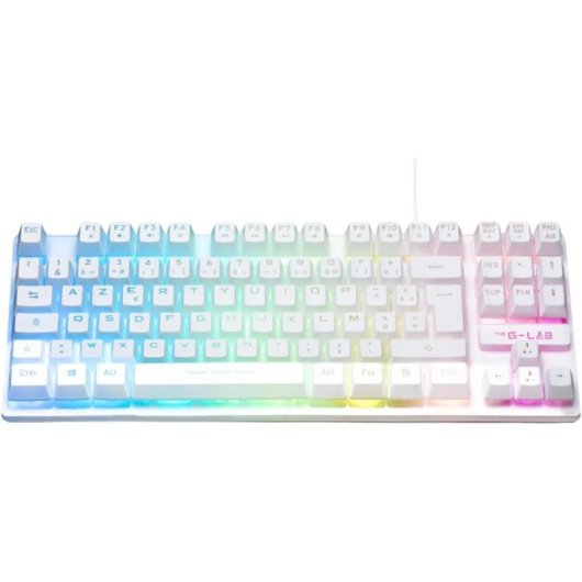 The G-Lab Clavier The G-Lab Keyz Caesium TKL membrane compact Layout FR rétroéclairage RGB
