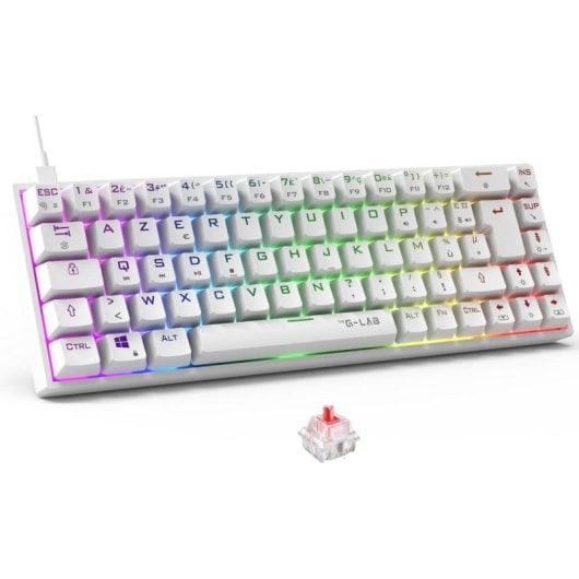 The G-Lab Teclado The G-Lab Keyz Titanium mécanique compact 65% espagnol RGB et macros
