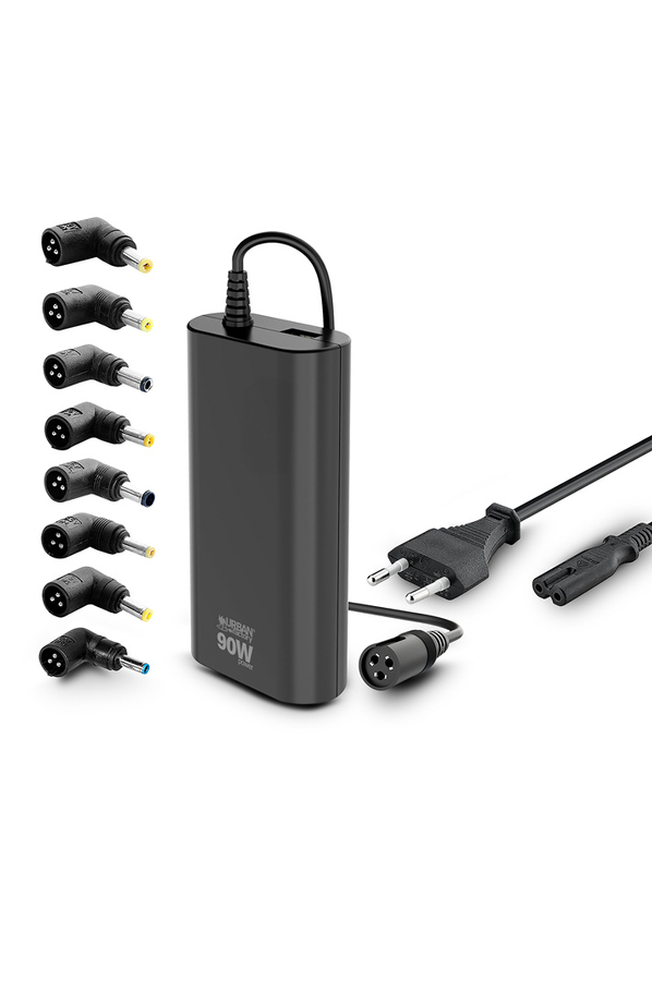 URBAN FACTORY CHARGEUR UNIVERSEL PC 90W NOIR