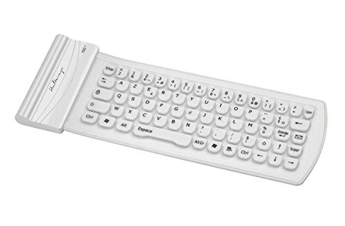 Halterrego Mini Clavier Bluetooth en Silicone, Halterrego , Blanc