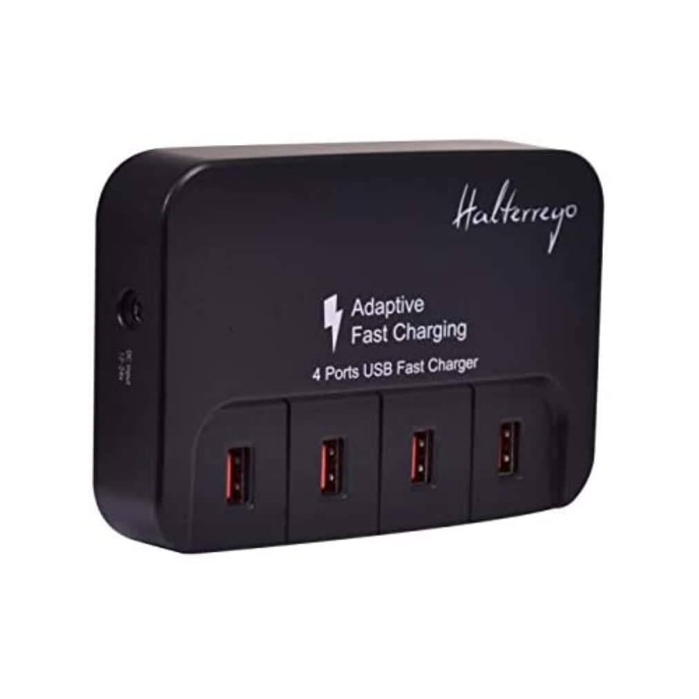 Halterrego Chargeur secteur USB universel 4 ports ultra-rapides dont 2 ports Quick Charge 2