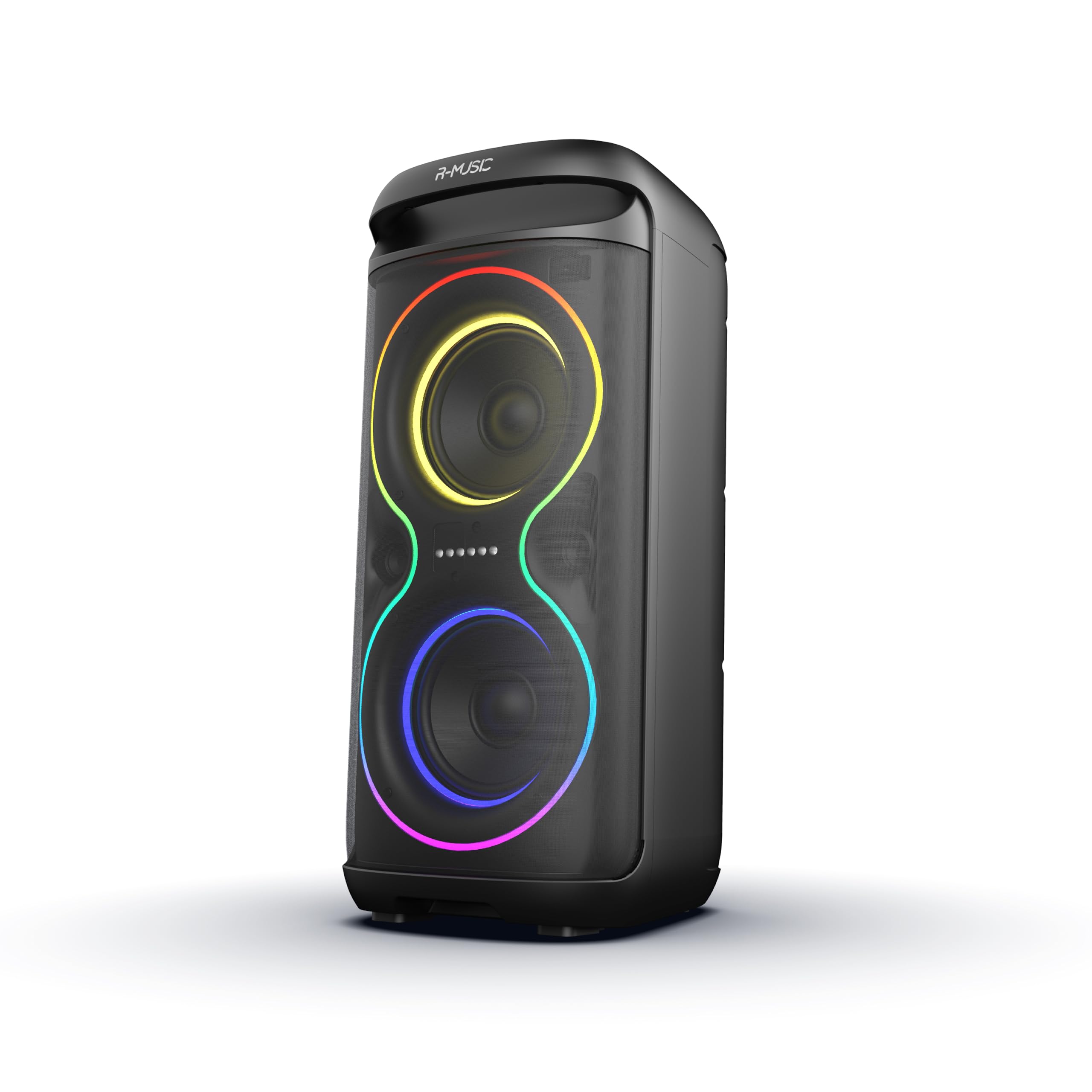 R-MUSIC Enceinte nomade Bluetooth High Power LED (Noir)