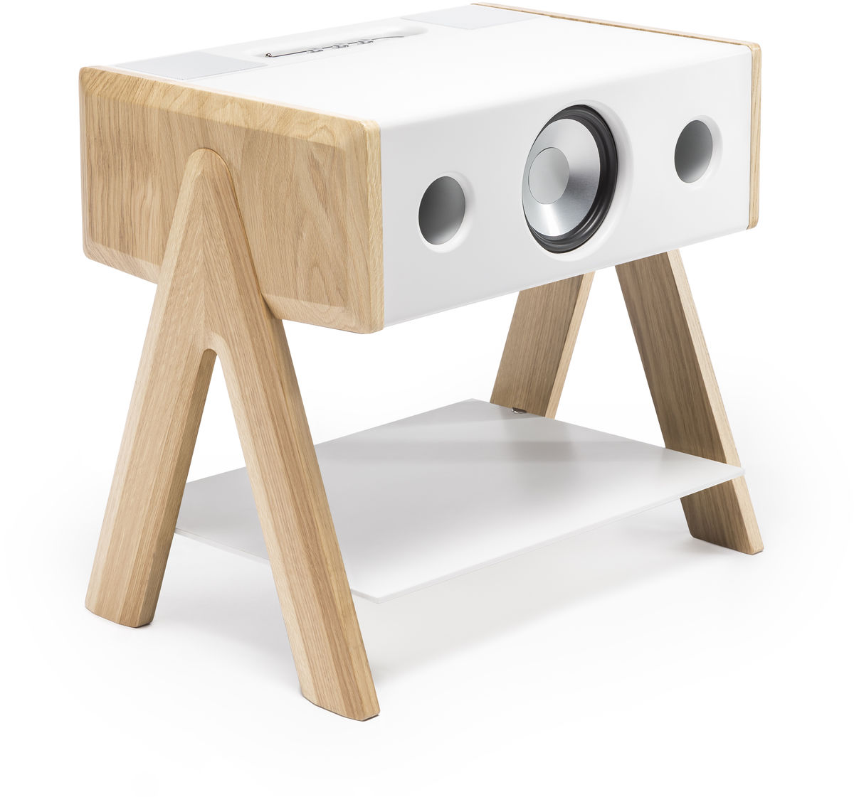 La Boîte Concept Cube Corian Séries Blanc et Chêne massif