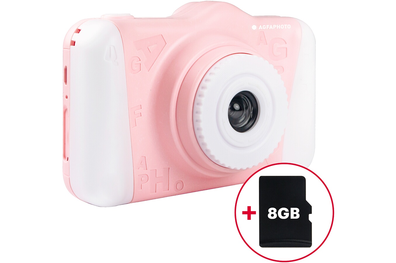 Agfaphoto Realikids Cam 2 Rose avec carte mémoire 8Gb inclus
