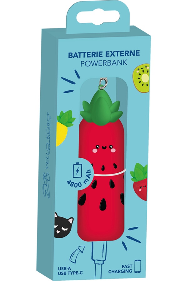 Yello Koko Batterie externe 4800mAh Fraise Rouge