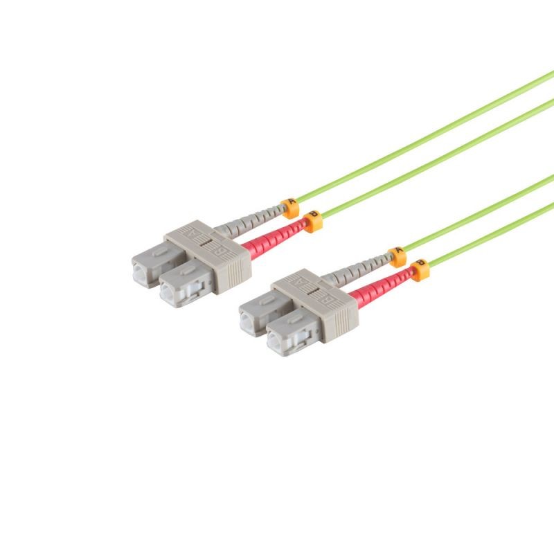 GENERIQUE Jarretière optique duplex HD multi OM5 50/125 SC-UPC/SC-UPC vert