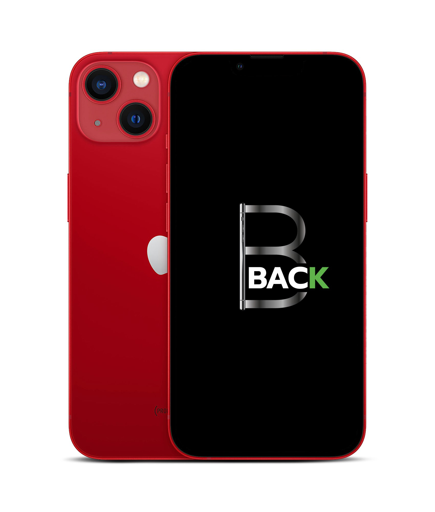 Bback Iphone 13 128Go Rouge + verre trempé