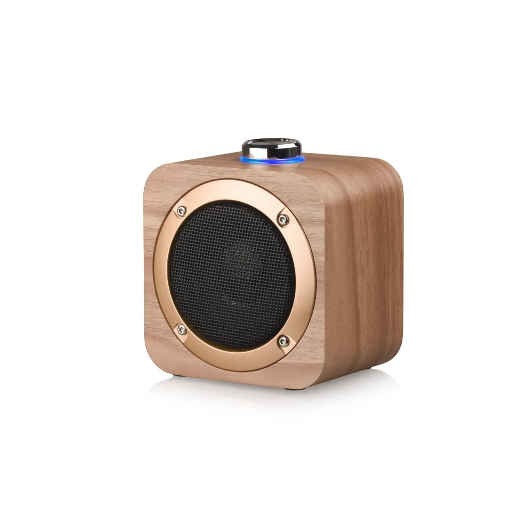 Halterrego Enceinte Bluetooth Halterrego en bois , BT V5.0, RMS 3W , batterie rechargeable