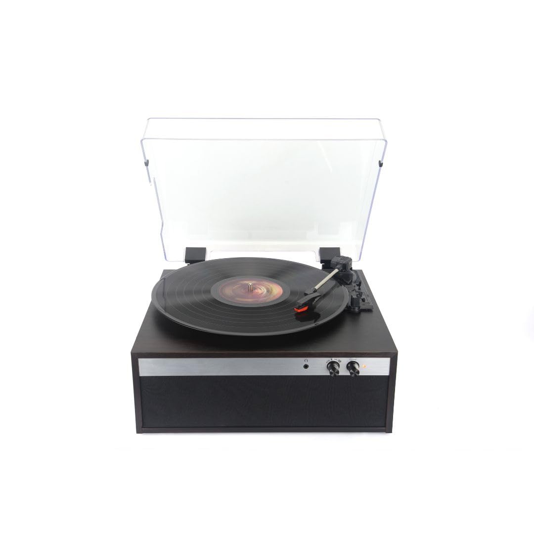 Halterrego Platine vinyle Halterrego BROOKLYN, haut-parleurs intégrés, 3 vitesses, marche/a