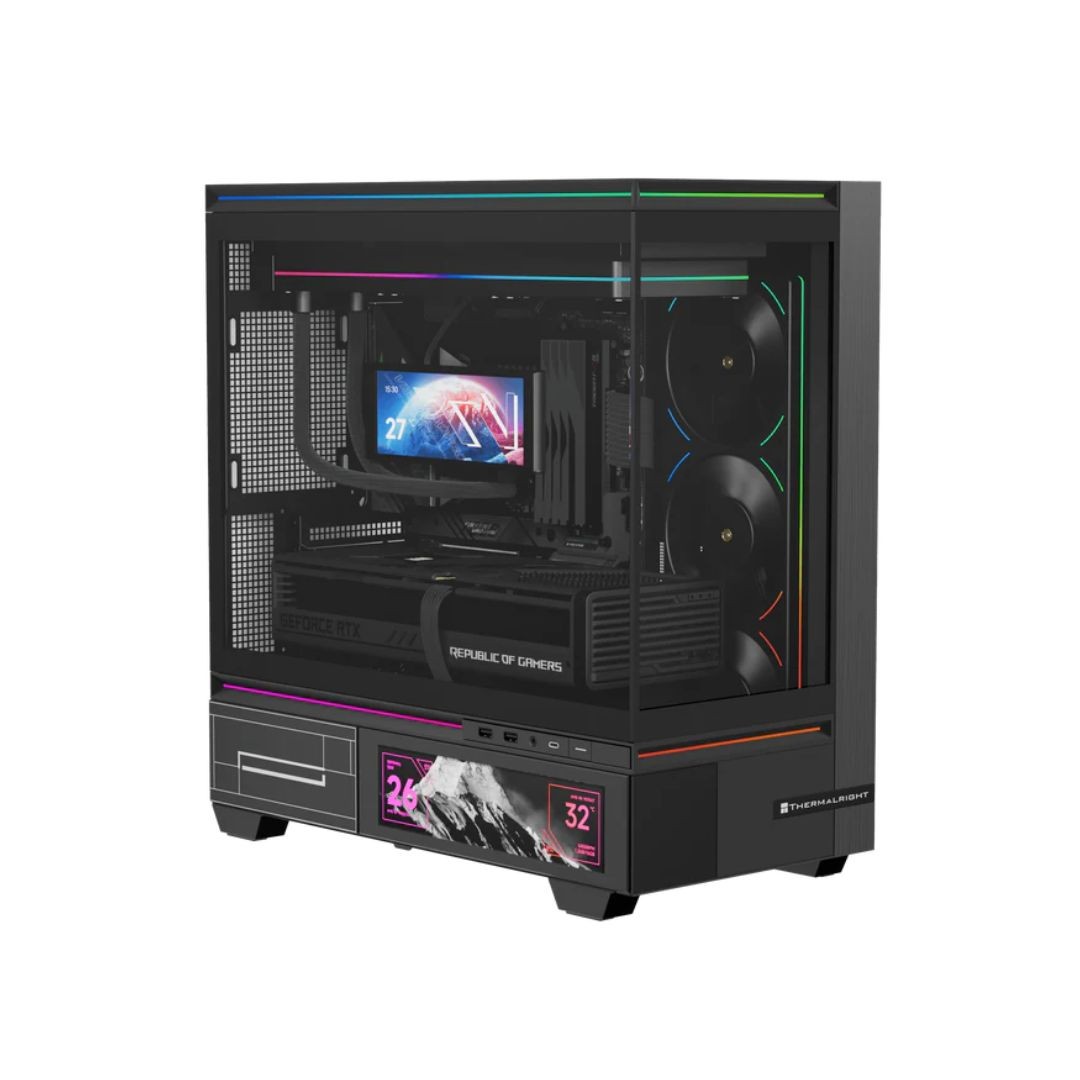 THERMALTAKE Boitier Moyen Tour ATX Thermalright TL-M10 RGB avec panneaux vitrés (Noir)