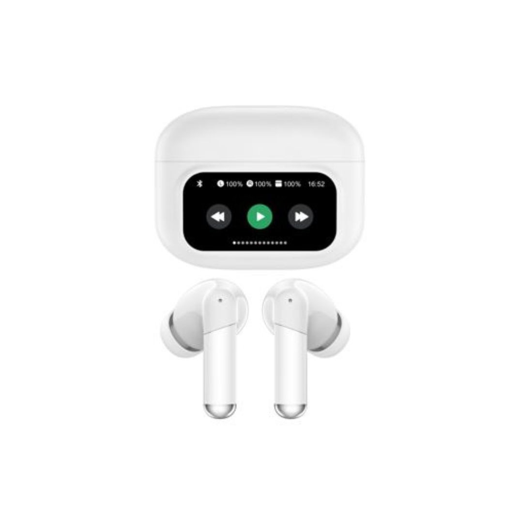 WE Ecouteurs sans-fil avec écran tactile SOLYS, Bluetooth, batterie intégrée 40mAh,
