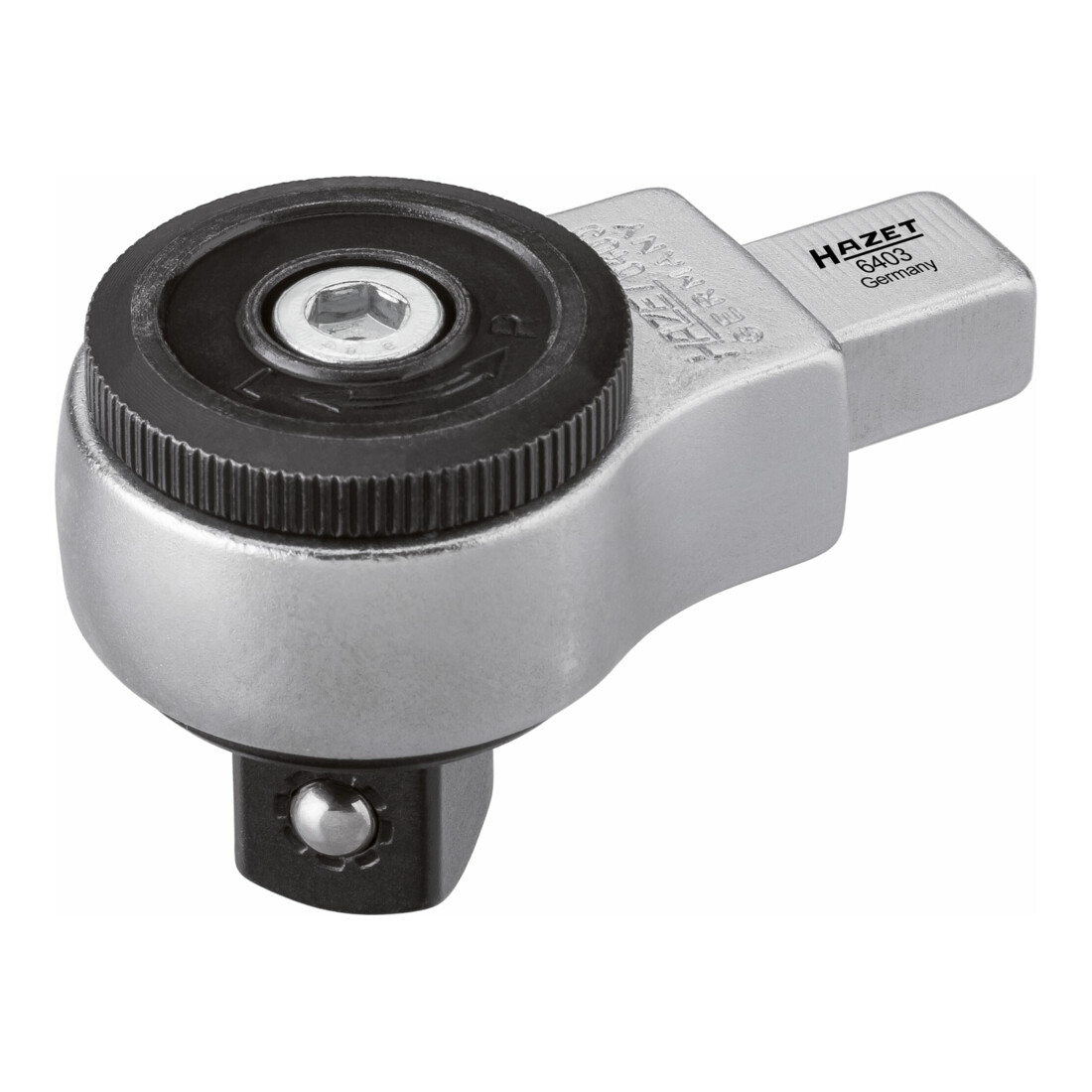Hazet Attache mâle à cliquet réversible 6403 ∙ Carré femelle 9 x 12 mm ∙ Carré massif 12,5 mm (1/2 pouce)