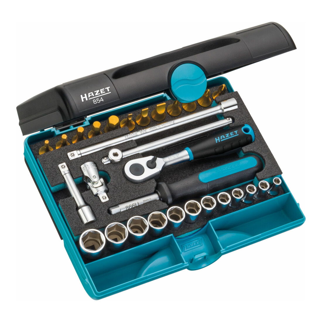 Hazet Jeu de clés à douilles 854, carré creux 6,3 mm (1/4 pouce)