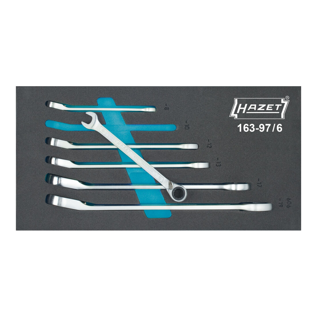 Hazet Jeu de clés mixtes à cliquet 163-97/6