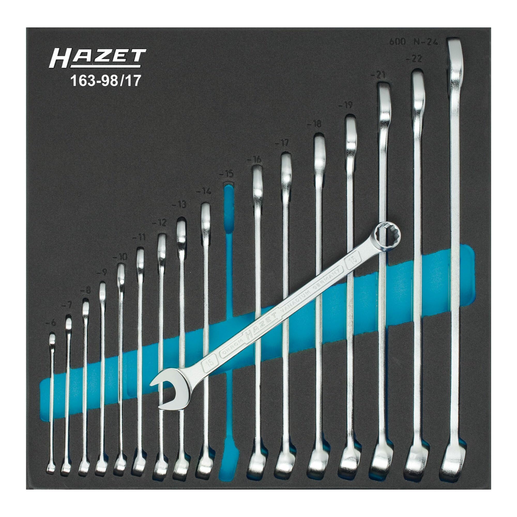 Hazet Ring-Maulschlüssel-Satz 163-98/17