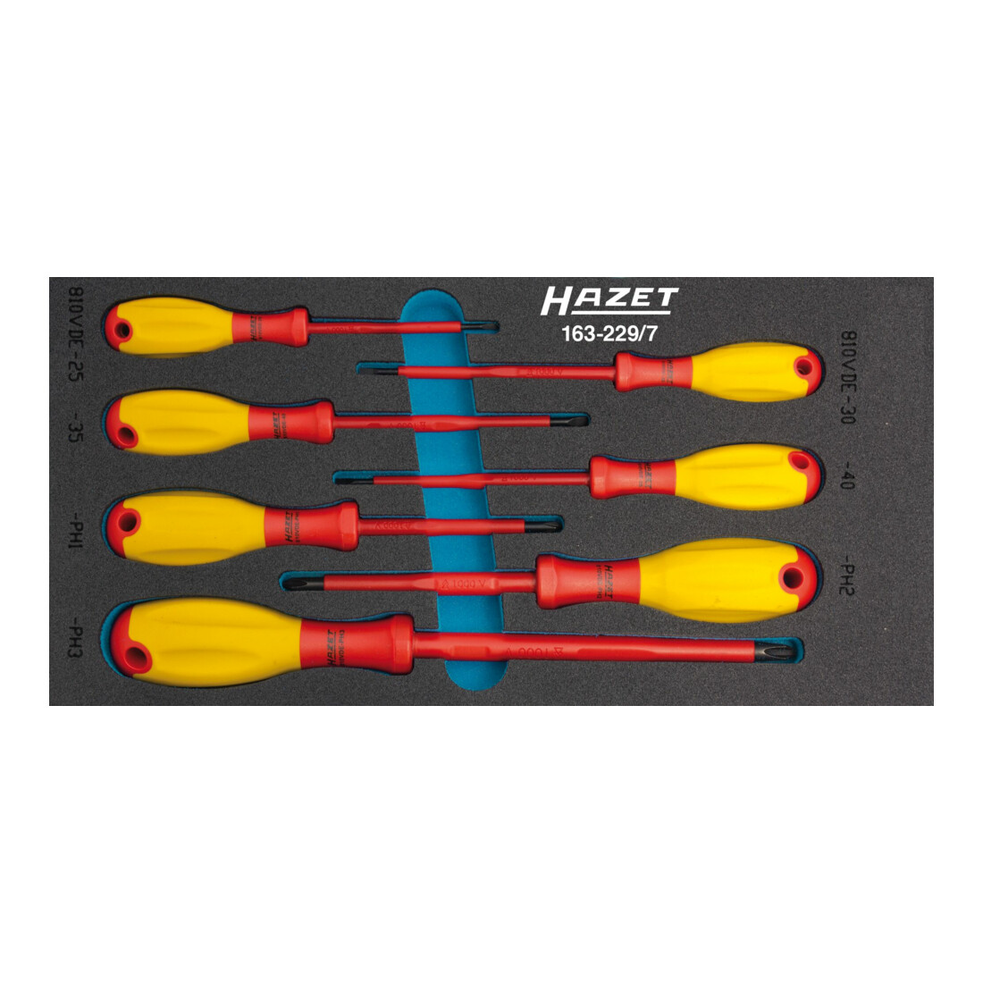 Hazet Jeu de tournevis avec isolation de protection 163-229/7