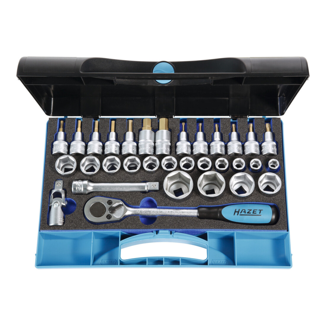 Hazet Hazet Jeu de clésà douilles, carré 1/2″ 32 pièces