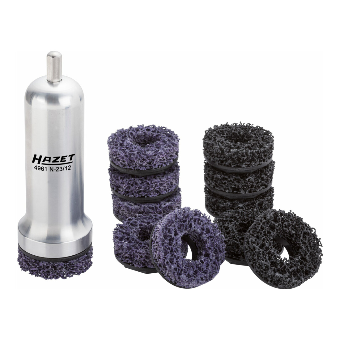 Hazet Jeu de ponceuses de moyeux de roues pour véhicules utilitaires 4961N-23/12