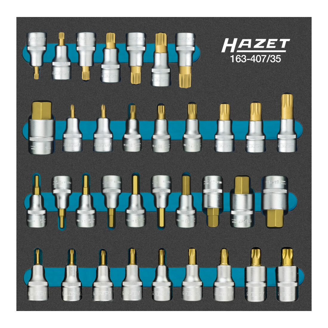 Hazet Jeu de douilles mâles 163-407/35