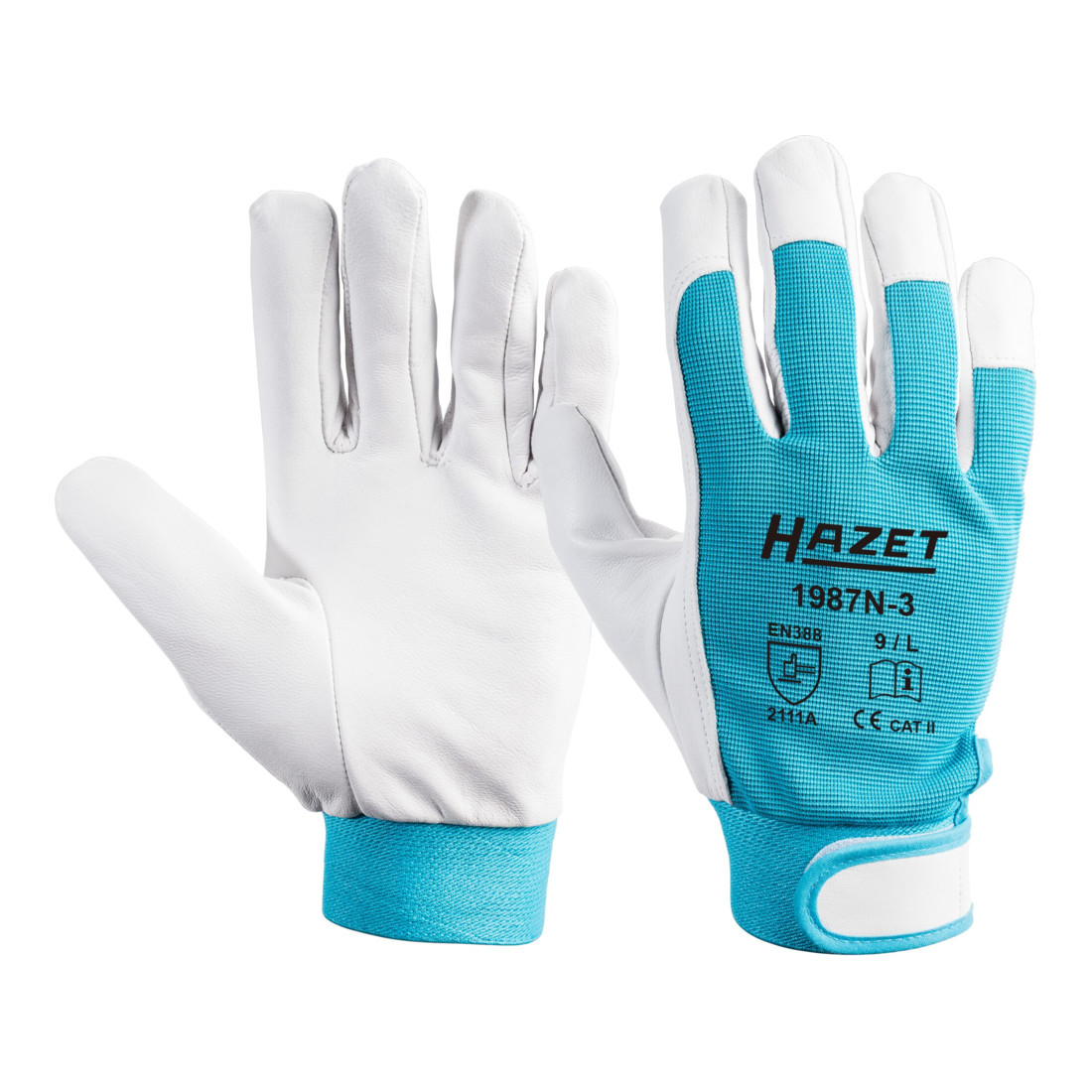 Hazet Gants de travail · cuir véritable 1987N-3