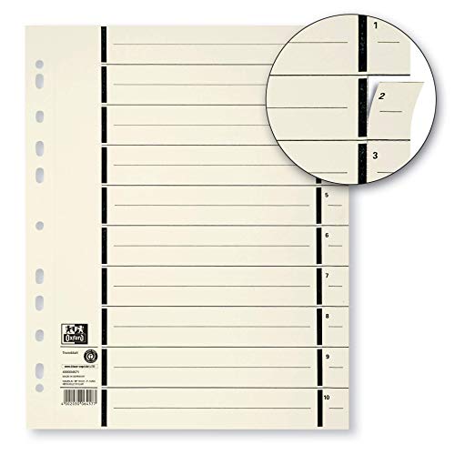 Oxford Trennblatt A4 mit Perforation aus Kraftkarton 100Stk