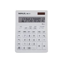Maul MAUL Tischrechner MXL 12, 12 Stellen, Tax, weiß