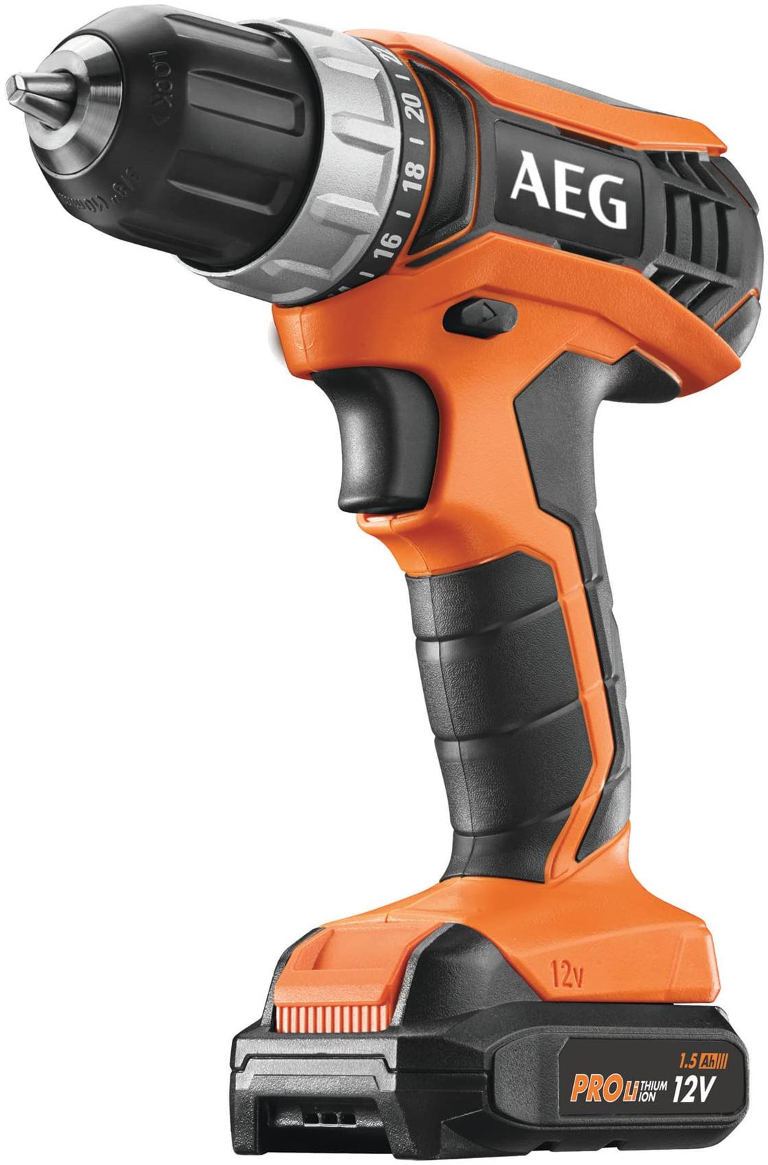 AEG perceuse aeg visseuse BS12G3LI-152C 12.0 V 12 W avec batterie sans fil 1.5 Ah